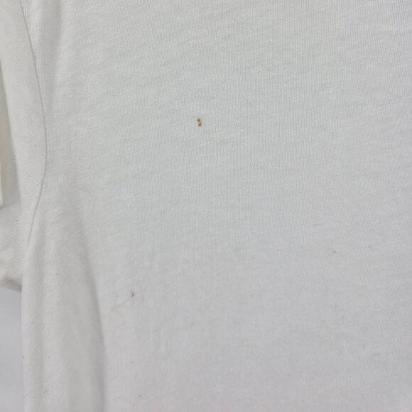 Caslon White Ruffle Hem T-Shirt – Size M – Short Sleeve Peplum Tee - Picture 5 of 6